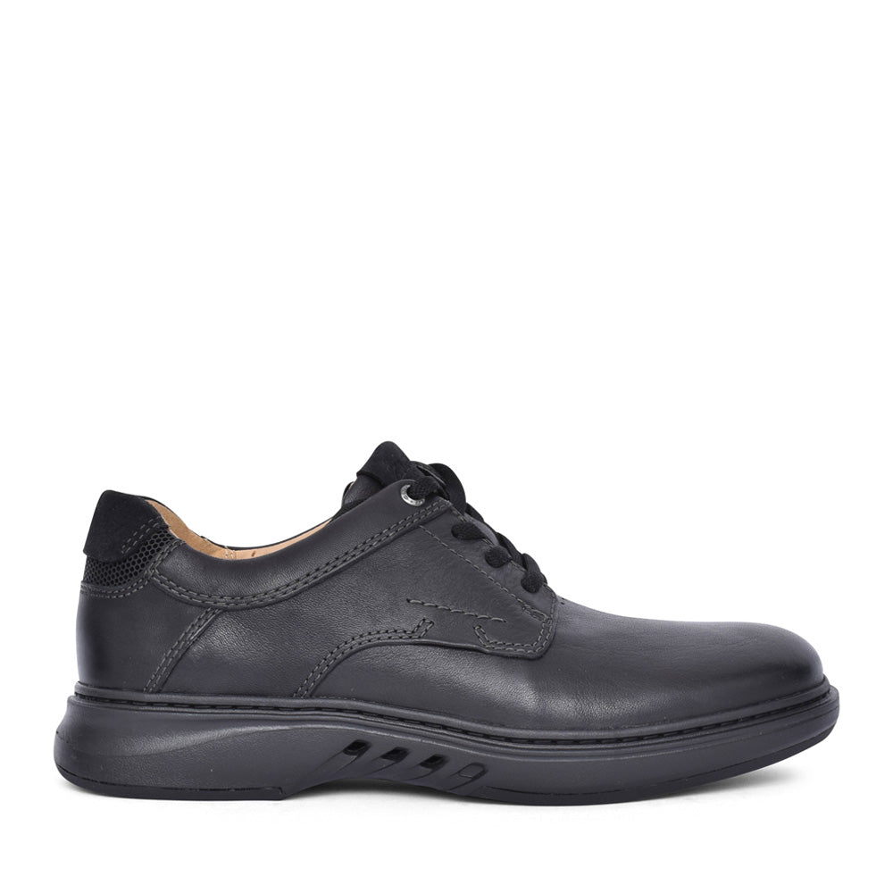 Mens Un Briley Pace H-fit Laced Shoe In Black