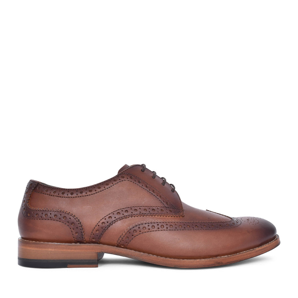 Mens Craft James Tip G-fit Laced Brogue In Mid Tan