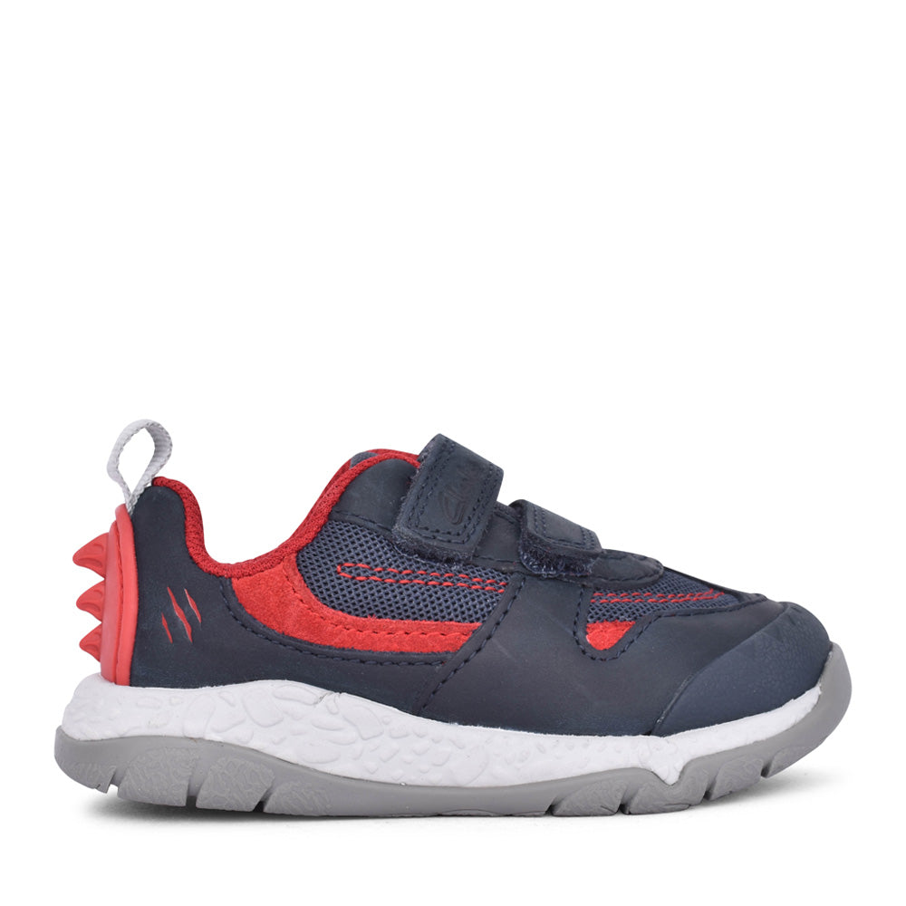 Boys Steggy Tail Toddler Navy Velcro Shoe In Kids G Fit