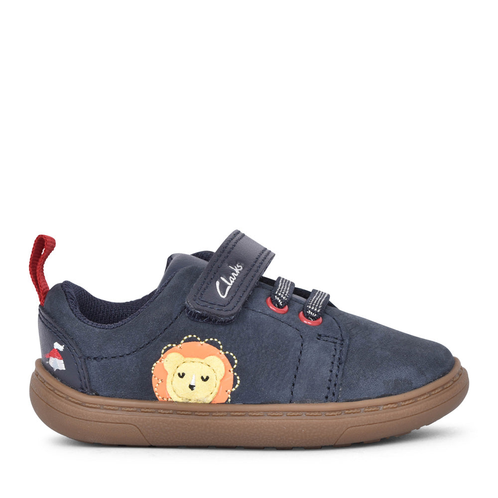 Boys Flash Brill Toddler Navy Velcro Shoe In Kids G Fit