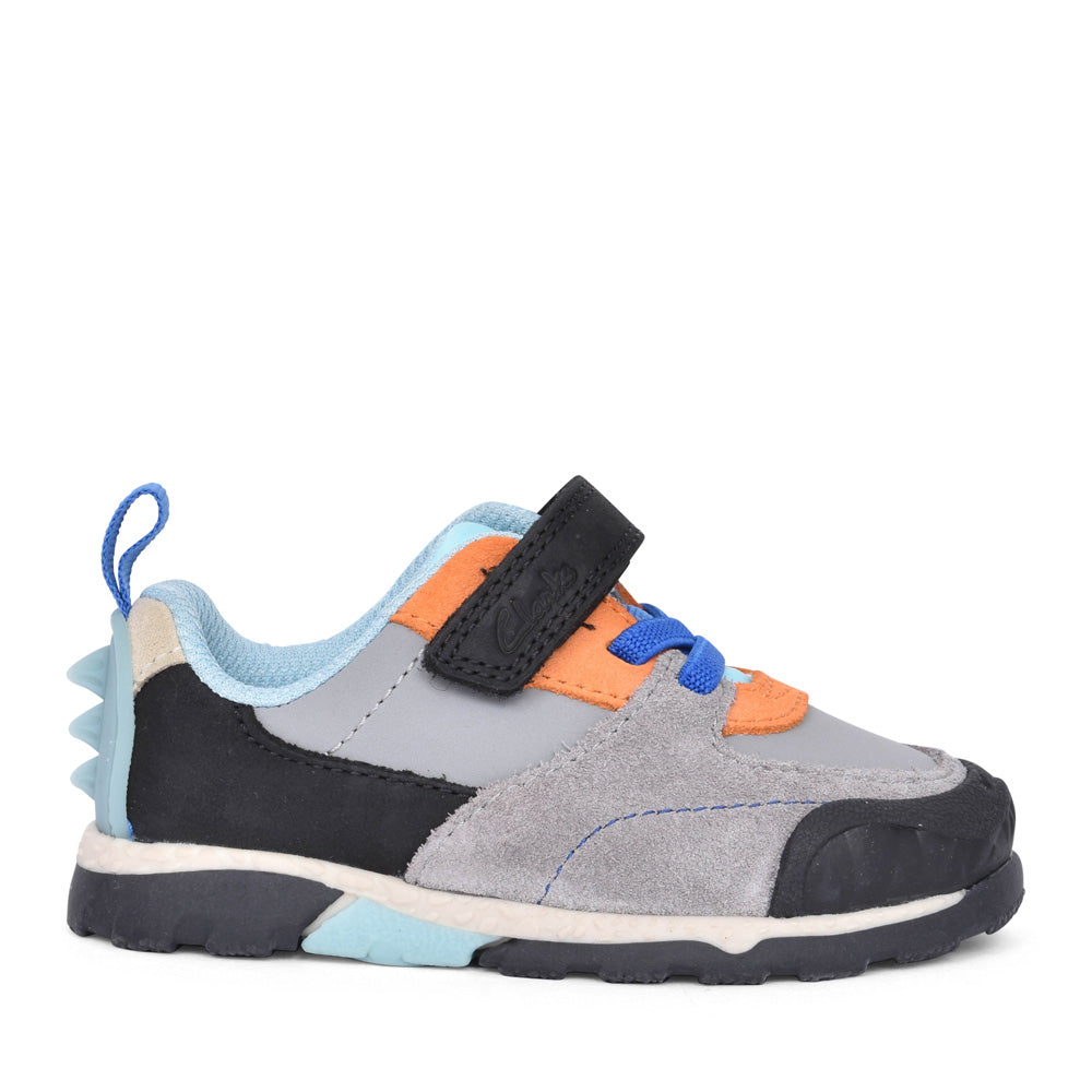 Boys Steggy2 Stride Grey Combi Shoe In Kids F Fit
