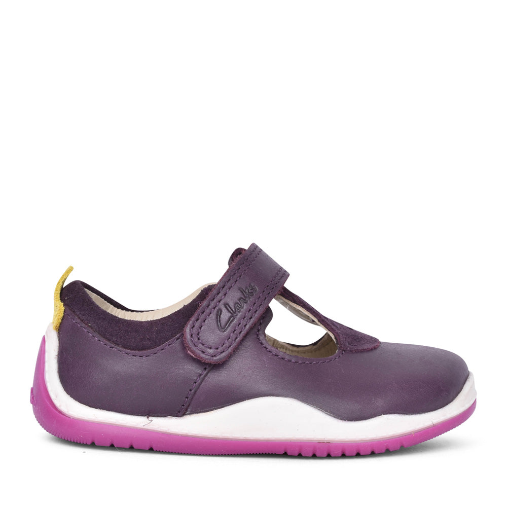 Girls Noodle Bright Toddler Berry T-bar Shoe In Kids G Fit