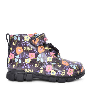 Girls Evyn Top T Plum Ankle Boot In Kids G Fit