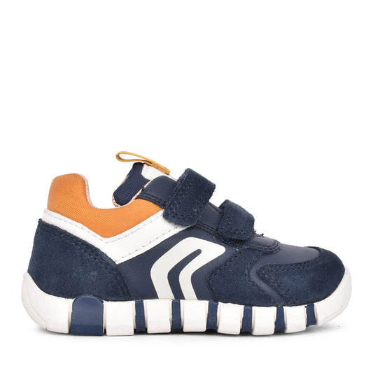 Boys B3555d B Iupidoo Velcro Trainer In Navy