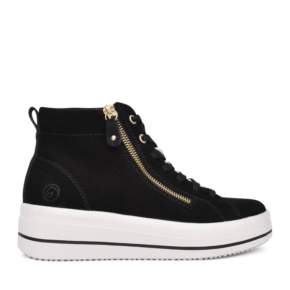 Ladies D1c70 Laced Ankle Boot In Black