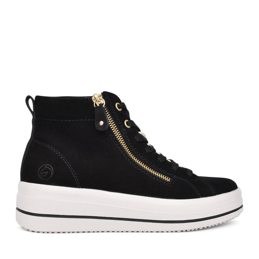 Ladies D1c70 Laced Ankle Boot In Black