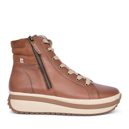 Ladies W0962 Laced Ankle Boot In Brown