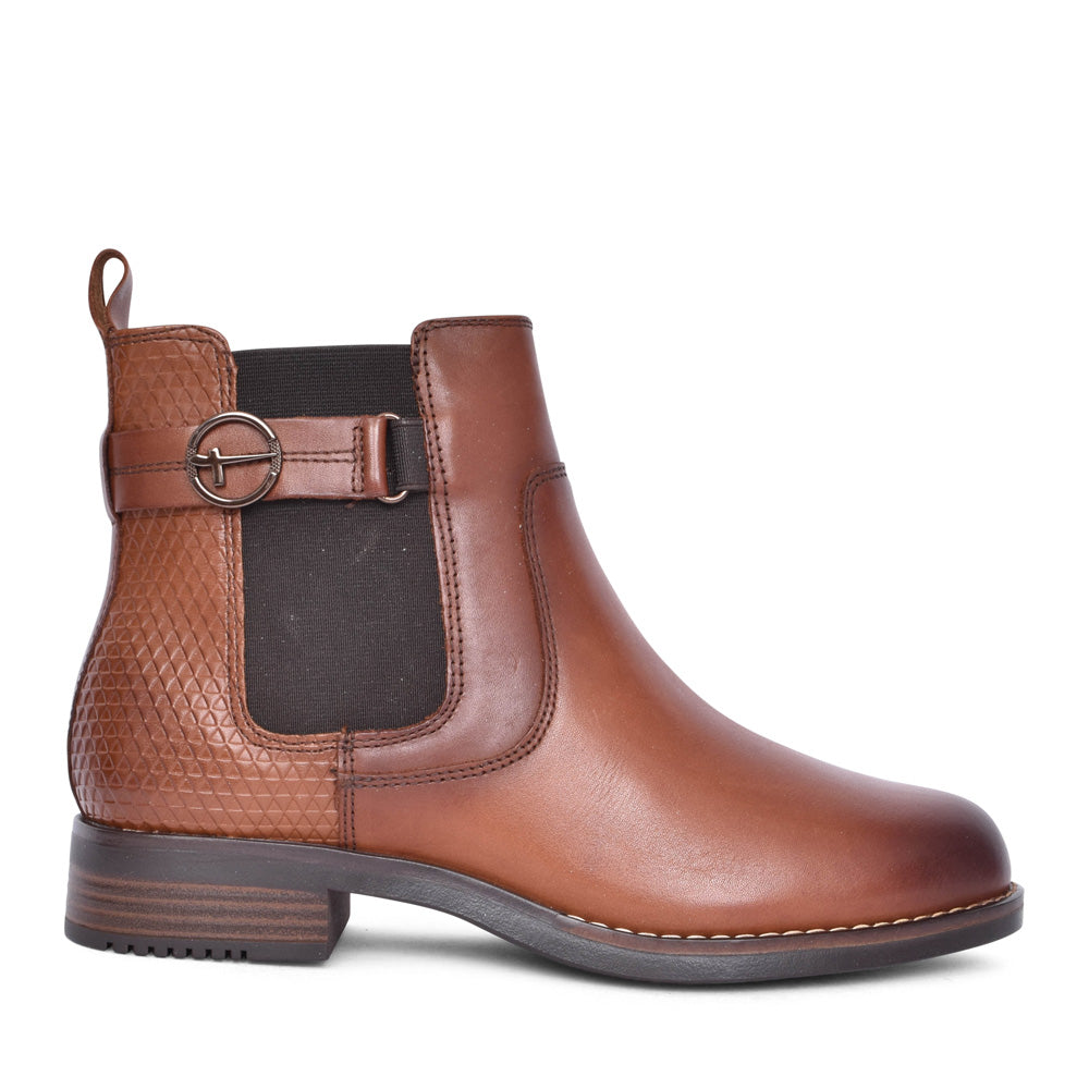 Ladies 8-85306 Ankle Boot In Cognac