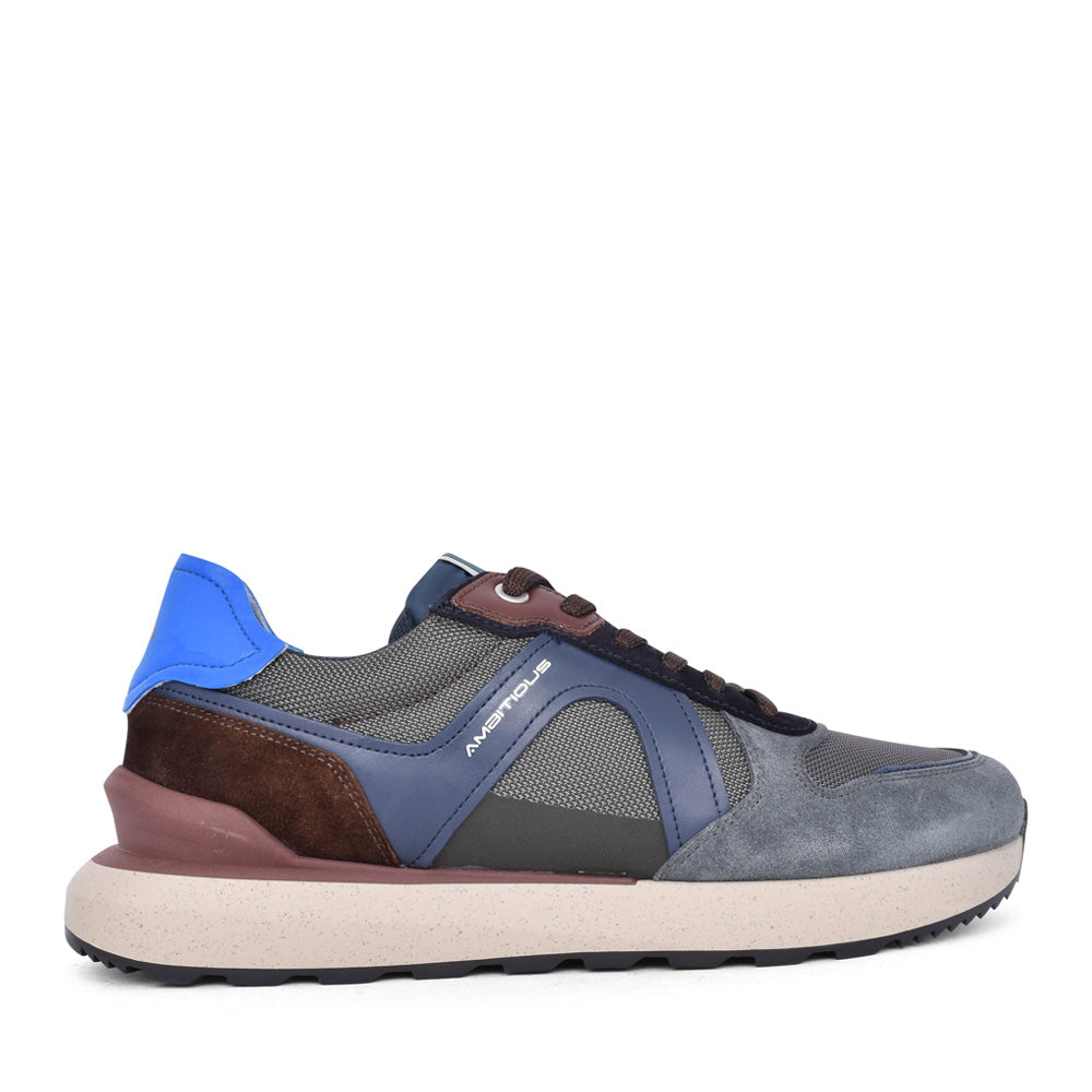 Mens 13644 Owens Laced Trainer In Grey