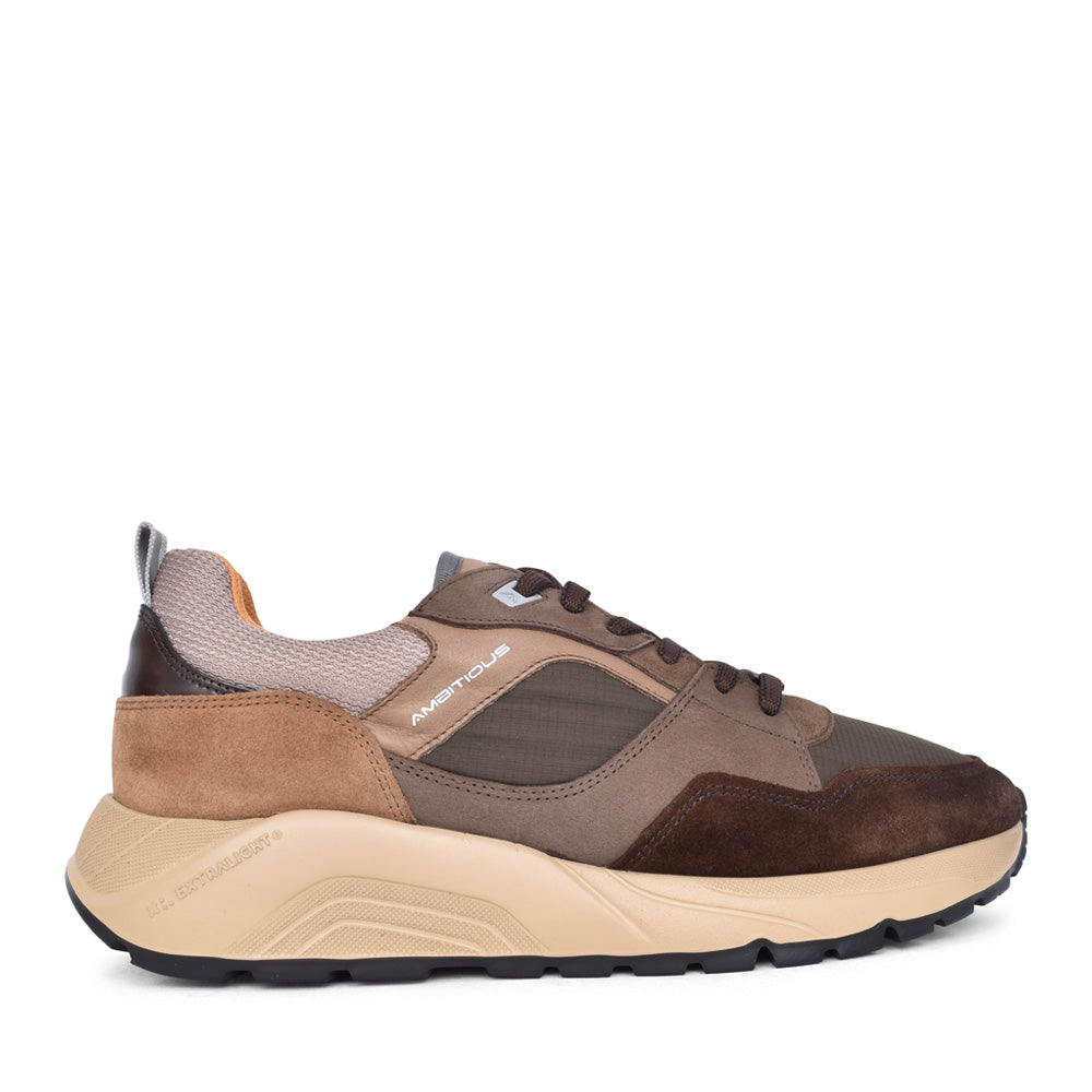 Mens 13395 Strider Laced Trainer In Brown