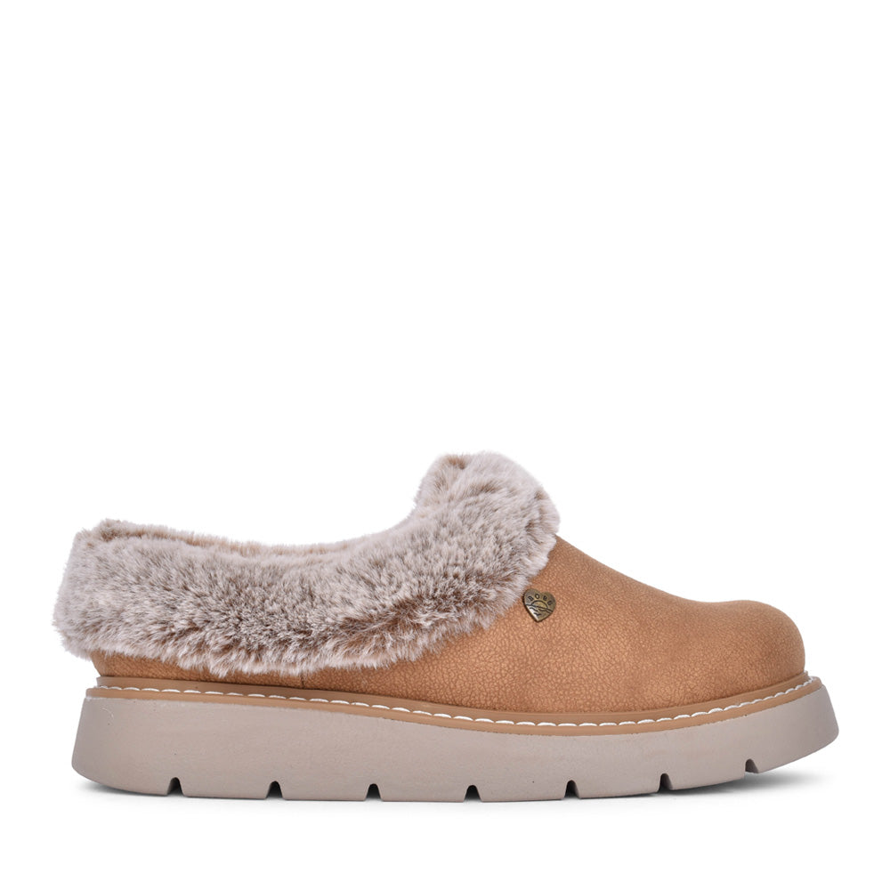 Ladies 114762 Keepsakes Lite Cozy Slipper In Tan