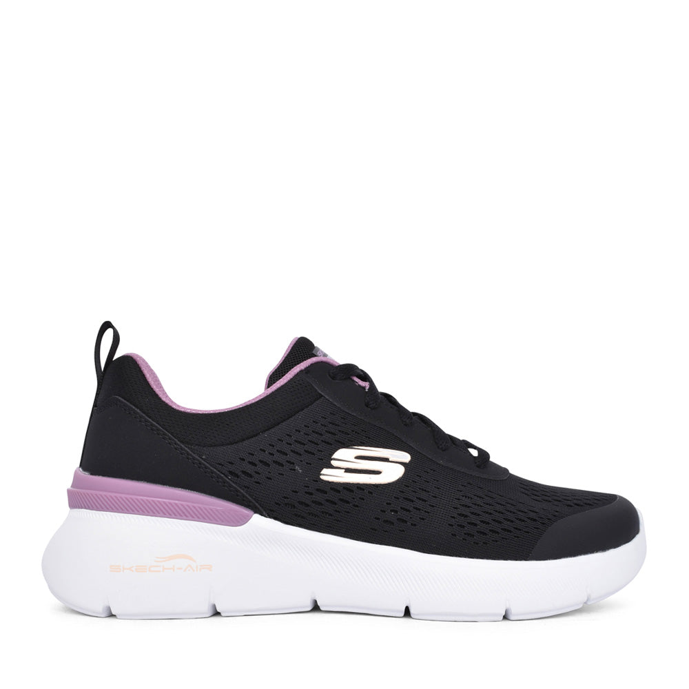 Ladies 150370 Skech-air Dynamight Trainer In Black