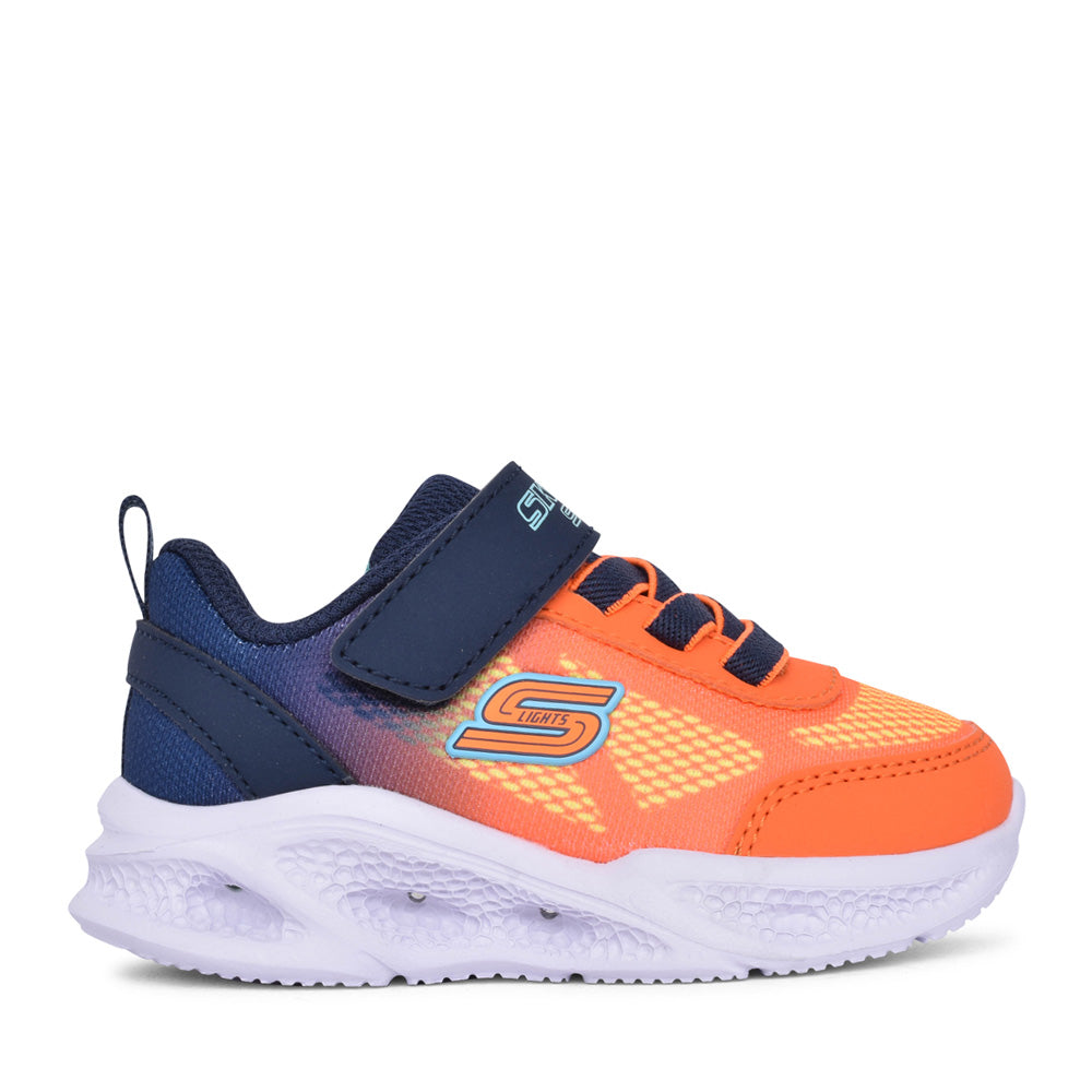 Boys 401495n Meteor Lights Krendo Trainer In Orange