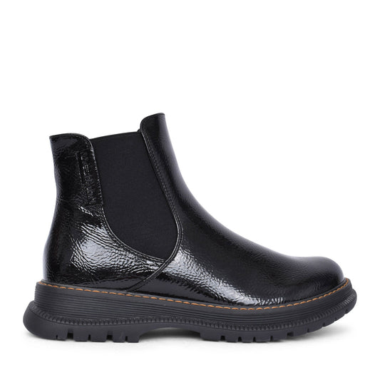 Ladies 769522 Peyton O2 Ankle Boot In Blk Patent