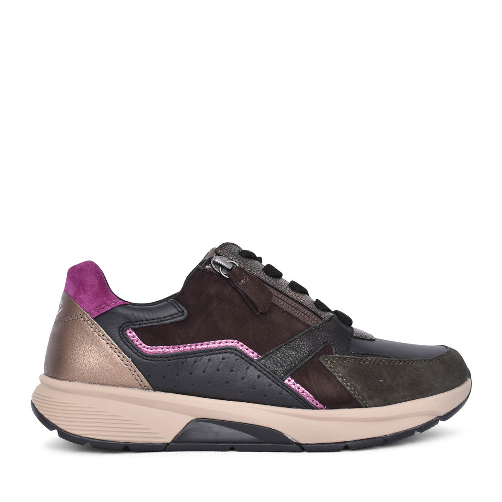 Ladies 56.878 Adora Laced Trainer In Brown-multi