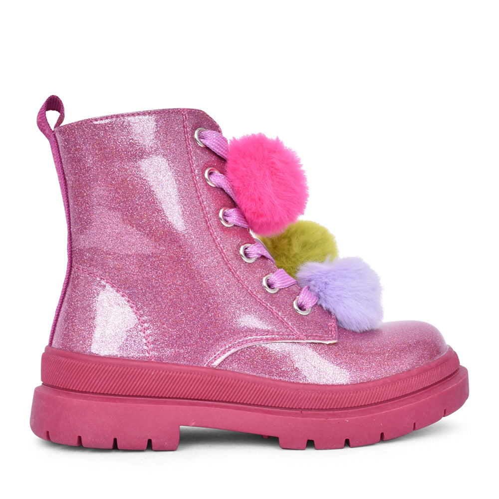 Girls 241961 Laced Ankle Boot In Rose