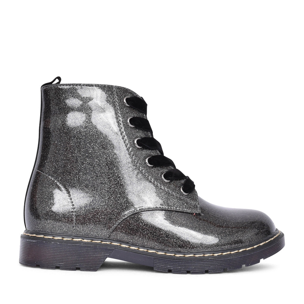 Girls 241567 Laced Ankle Boot In Platino