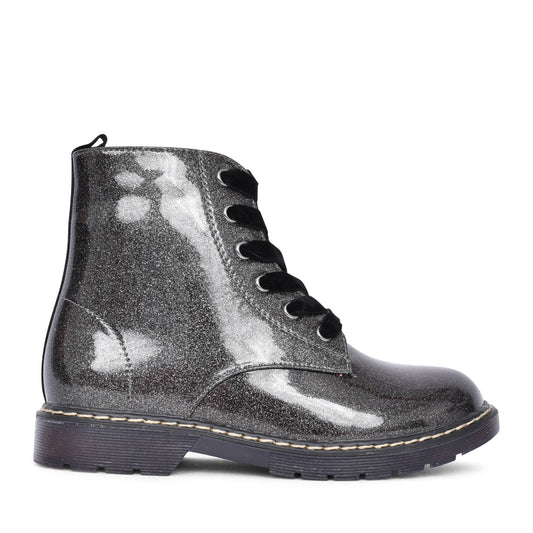 Girls 241567 Laced Ankle Boot In Platino