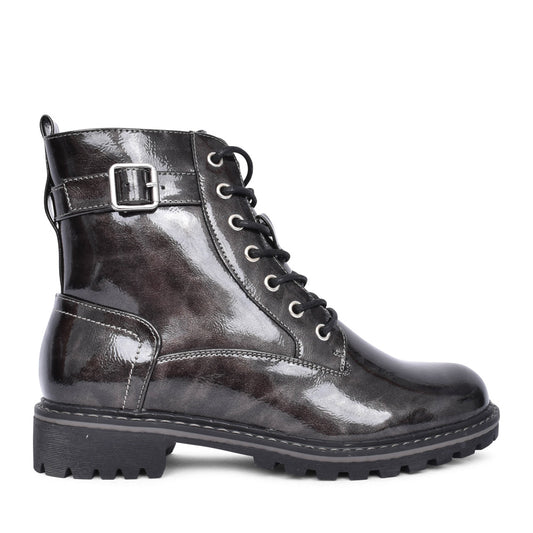 Ladies Parlour Glw030 Laced Ankle Boot In Grey