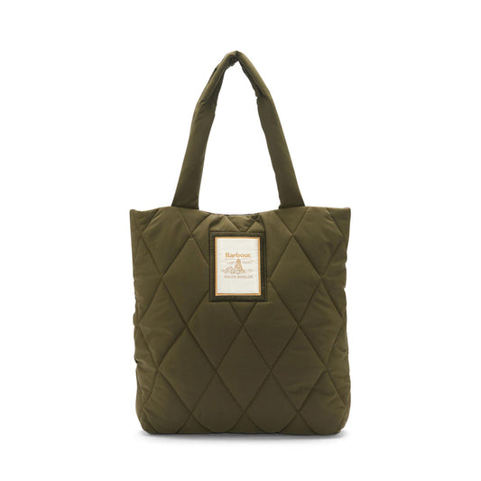 Ladies Mariah Quilted Tote Bag In Olive