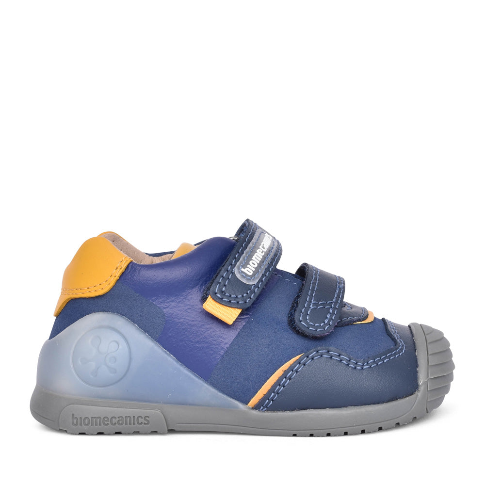 Boys 241121 Double Velcro Shoe In Navy