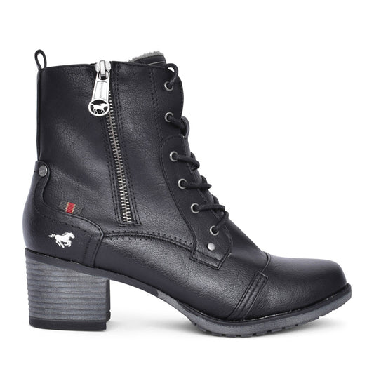 Ladies 1197512 Laced Ankle Boot In Black
