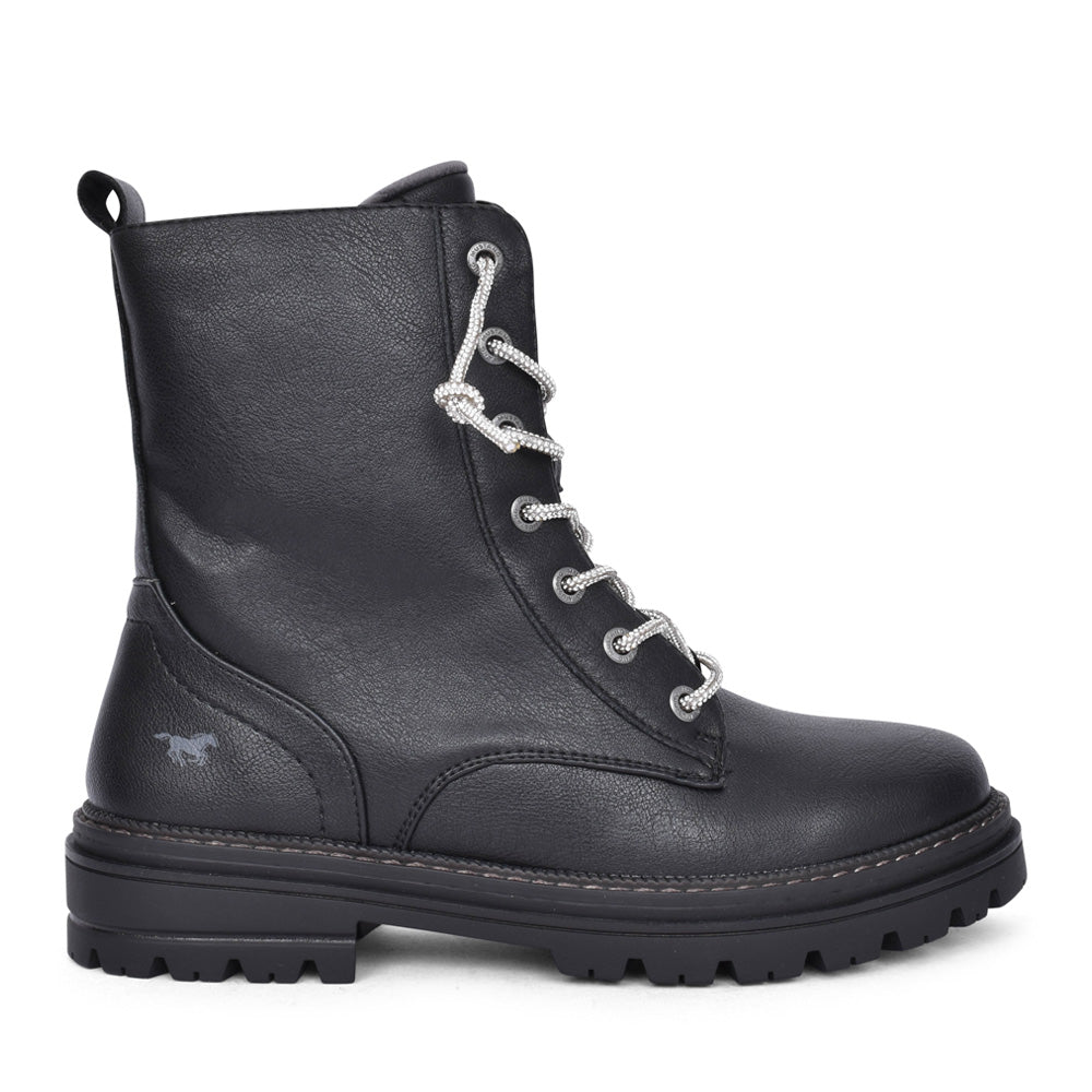 Ladies 1404504 Laced Ankle Boot In Black