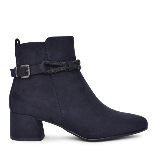Ladies 2-25399 Ankle Boot In Navy