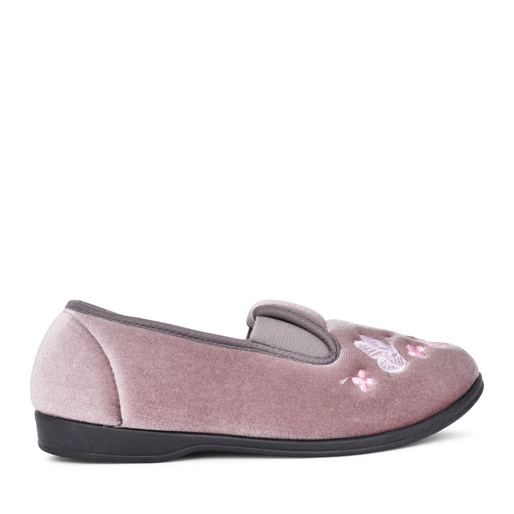 Ladies Cherish Full Slipper In Heather