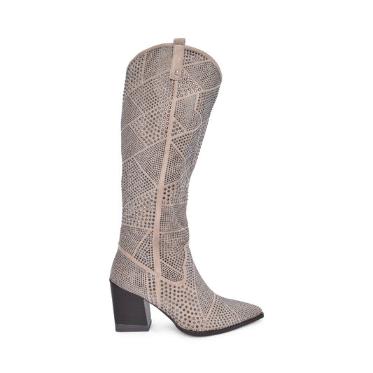 Ladies Young & Beautiful Long Leg Boot In Taupe