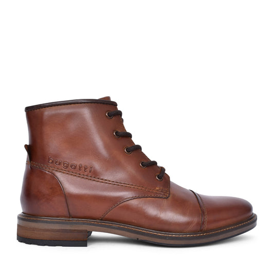 Mens Marcello 1 78239 Laced Ankle Boot In Cognac