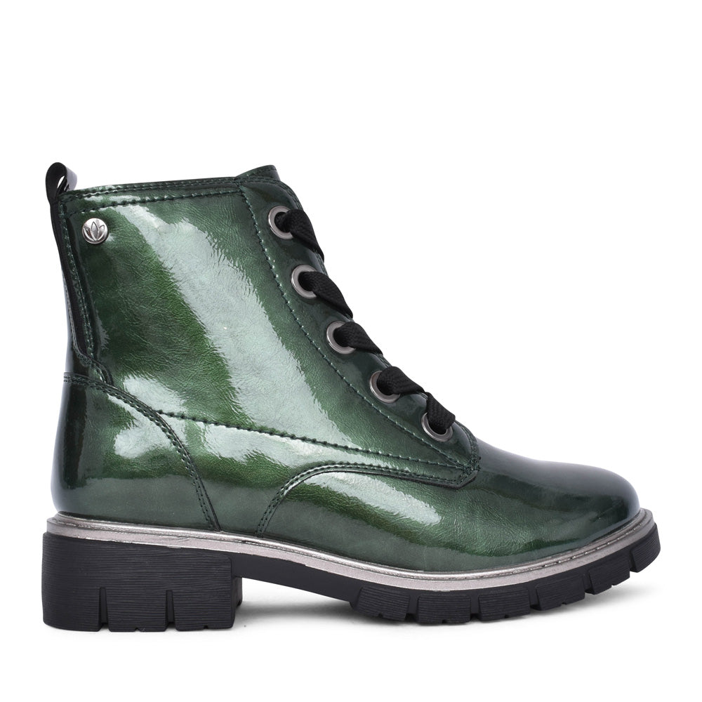 Ladies Jojo Ulb350 Laced Ankle Boot In Green