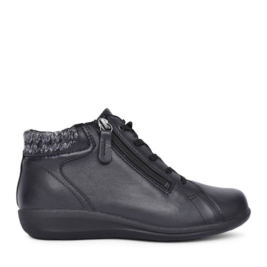 Ladies Pipit 75105 2v Laced Ankle Boot In Black
