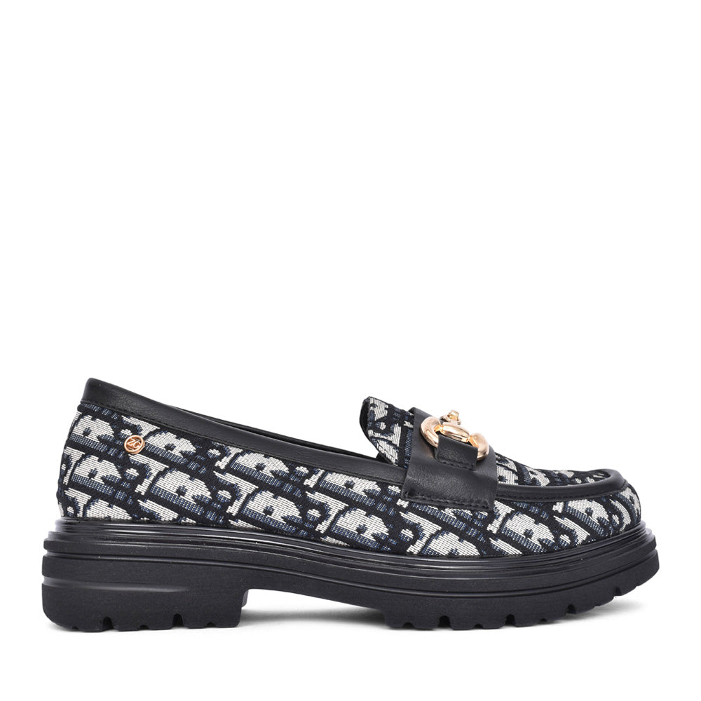 Ladies Wathba Loafer In Black Multi