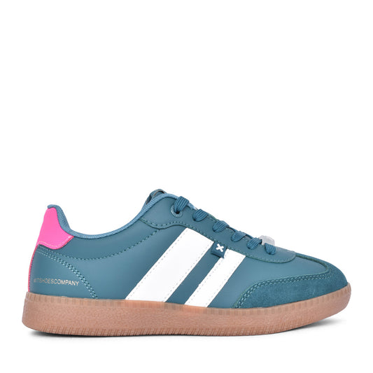 Ladies 143485 Laced Trainer In Green