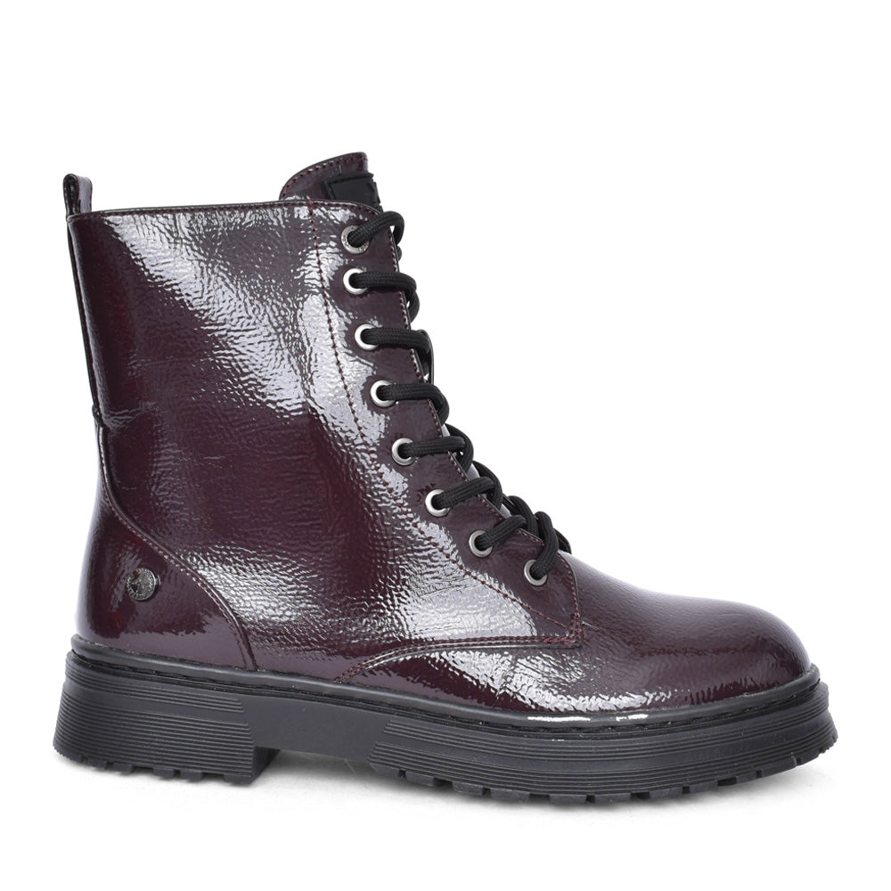 Girls 150980 Laced Ankle Boot In Burgandy