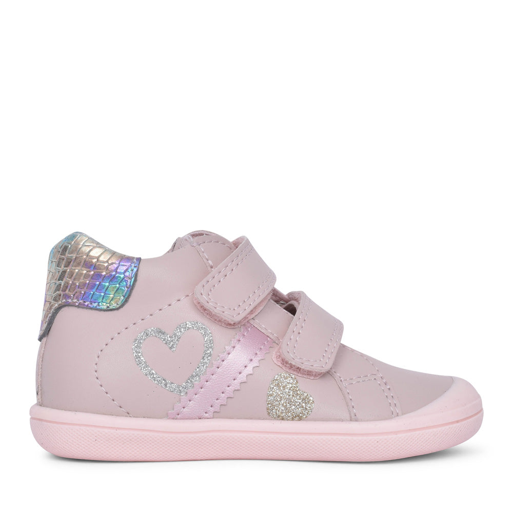 Girls 043975 Double Velcro Boot In Rose