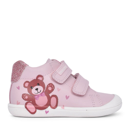 Girls 044575 Double Velcro Boot In Rose