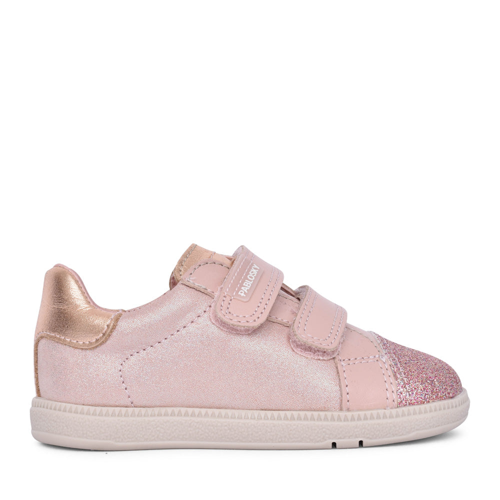 Girls 046674 Double Velcro Shoe In Pink