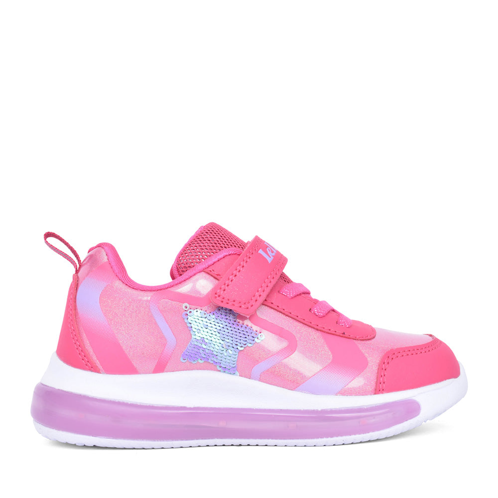 Girls Lk2231 Classic Velcro Trainer In Pink