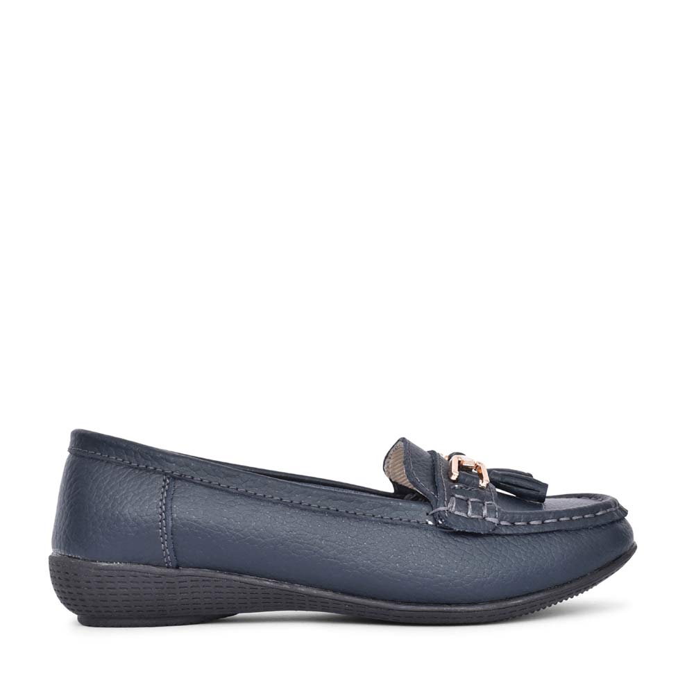 Ladies Nautical Slip-on Shoe In Navy