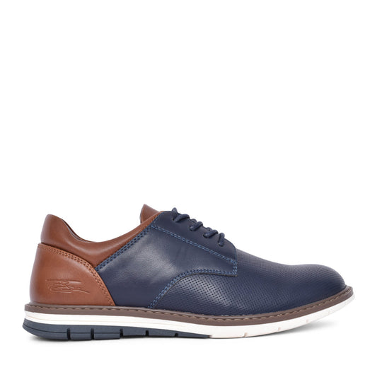 Boys Walker Laced Shoe In Navy