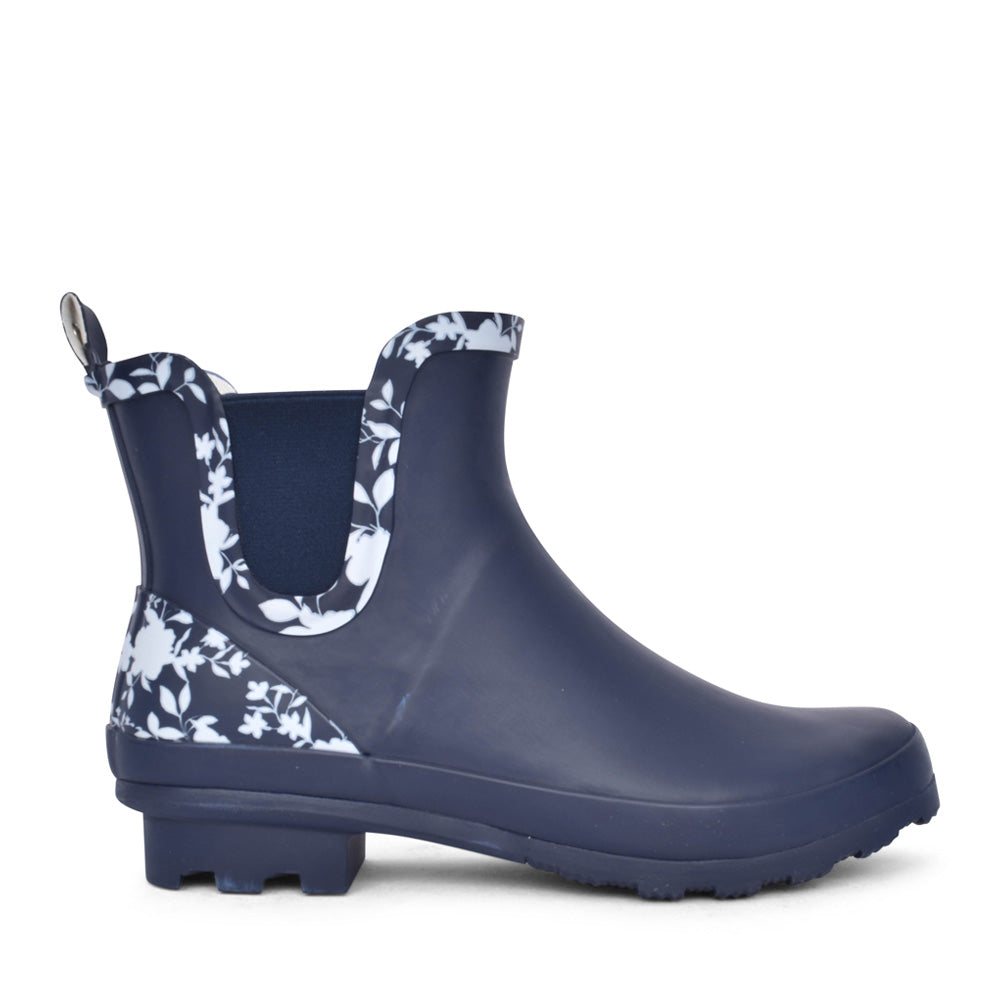 Ladies Prairie Elz004 Ankle Welly In Navy