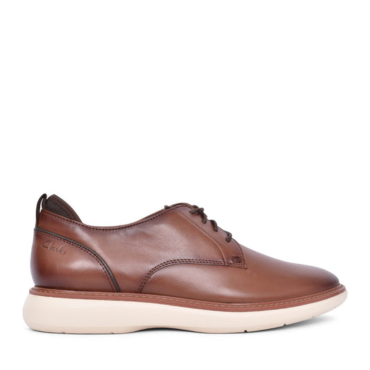 Mens Brantin Plain G-fit Laced Shoe In Dark Tan