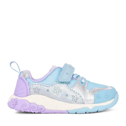 Girls Tidal Shell T Light Blue Combi Trainer In Kids F Fit