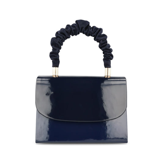 Ladies T37 8338 Handbag In Navy Patent