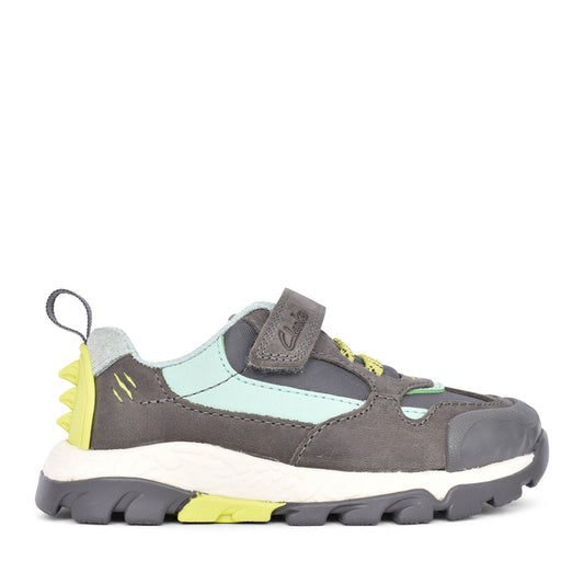 Boys Steggy2 Park Grey/green Trainer In Kids F Fit