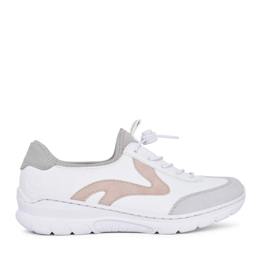 Ladies L32g9 Laced Trainer In White