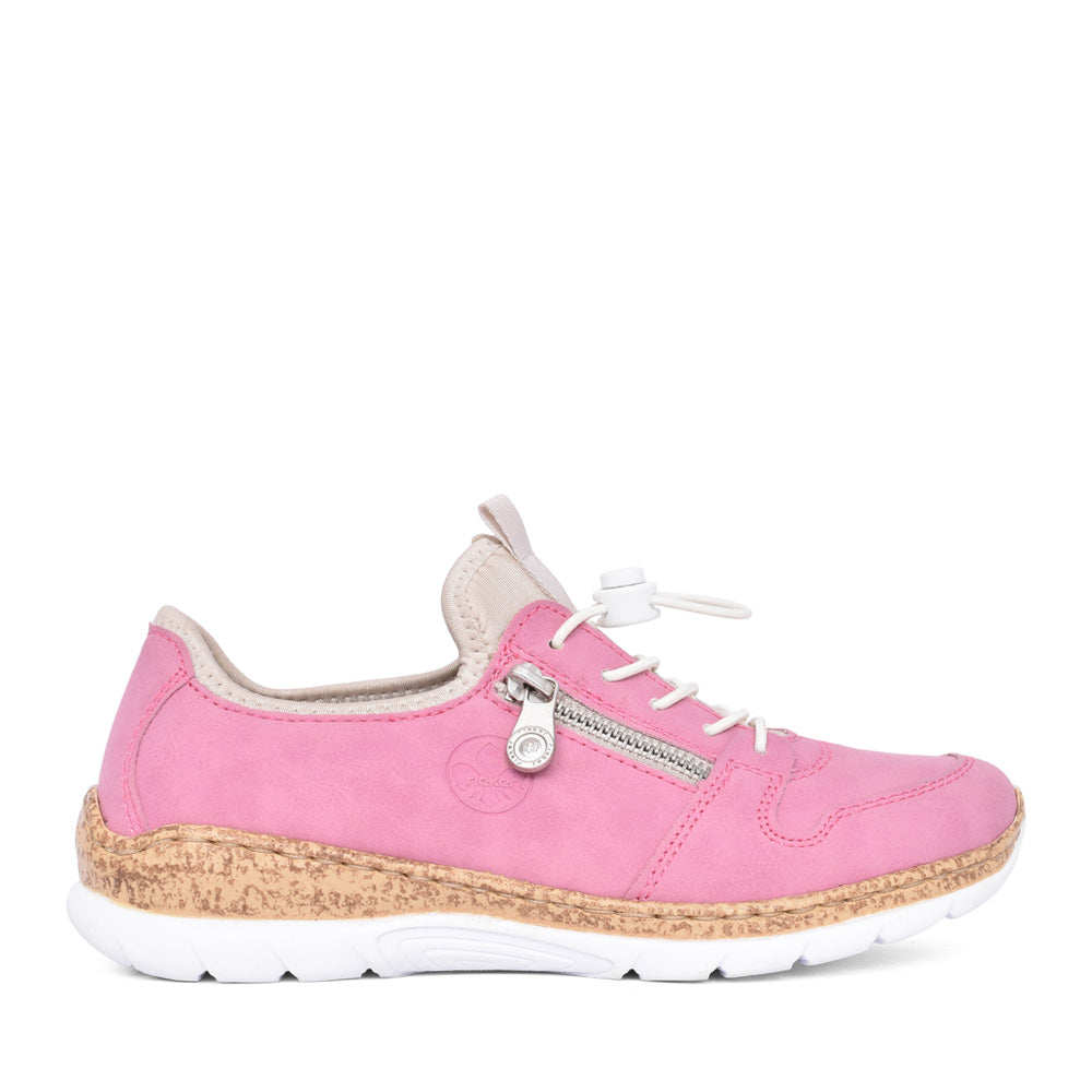 Ladies N42g0 Laced Trainer In Pink