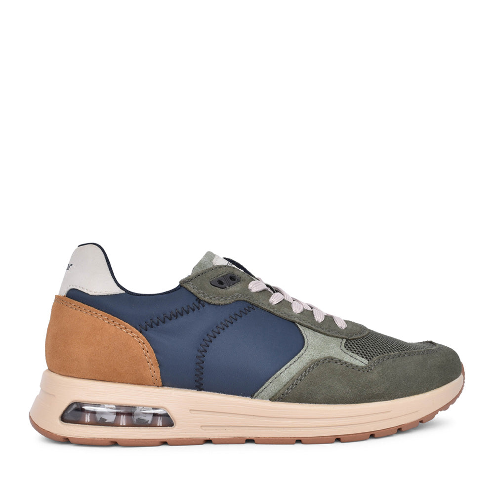 Mens B1000 Laced Trainer In Green